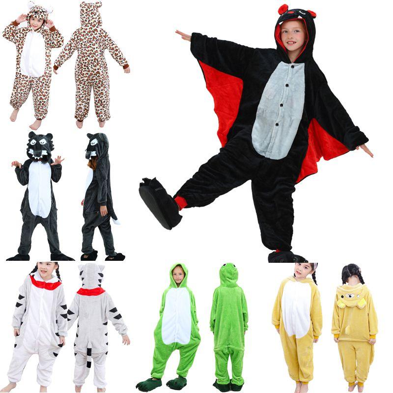 Adorable Animal Pajamas Kigurumi Kids Cosplay Onesie With Soft Flannel Material