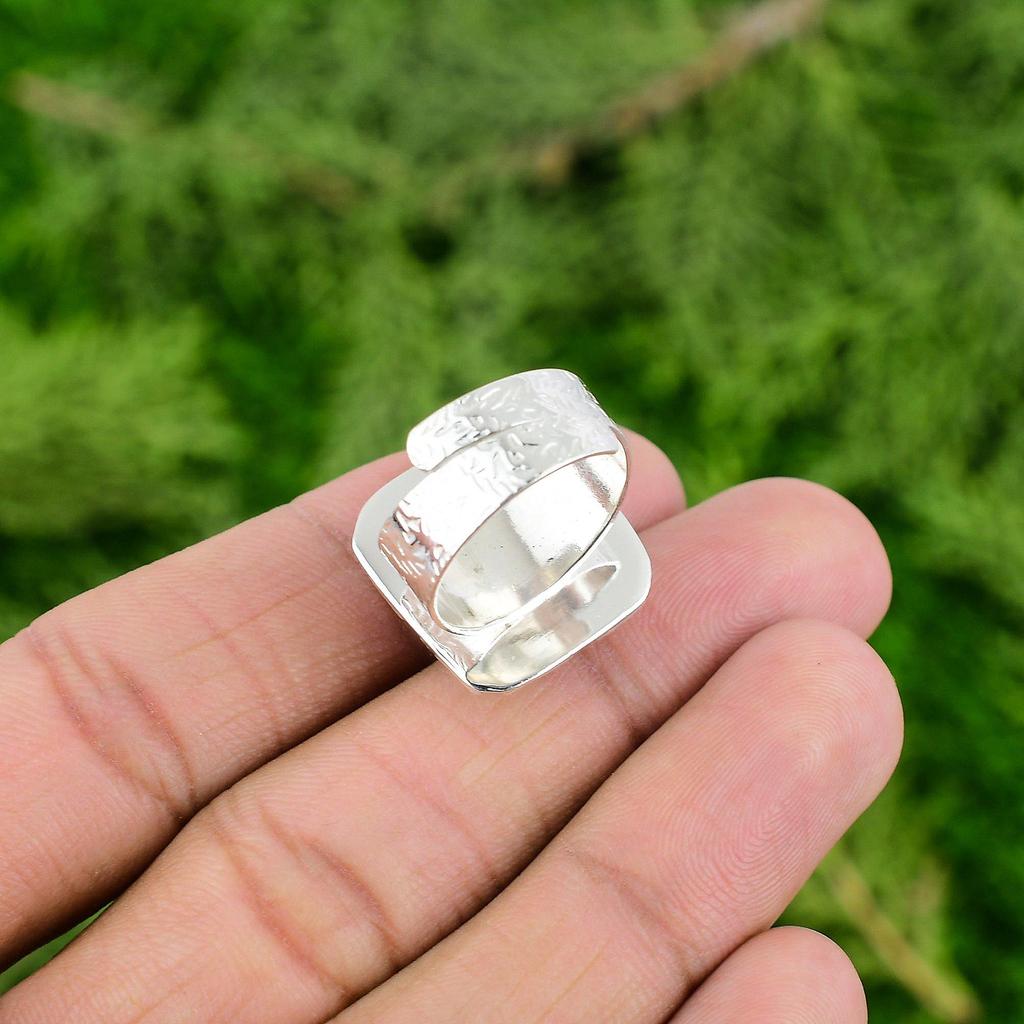 Thanks Giving Day Deal Radiant Green Sunstone Stone Solitaire Ring 925 Silver