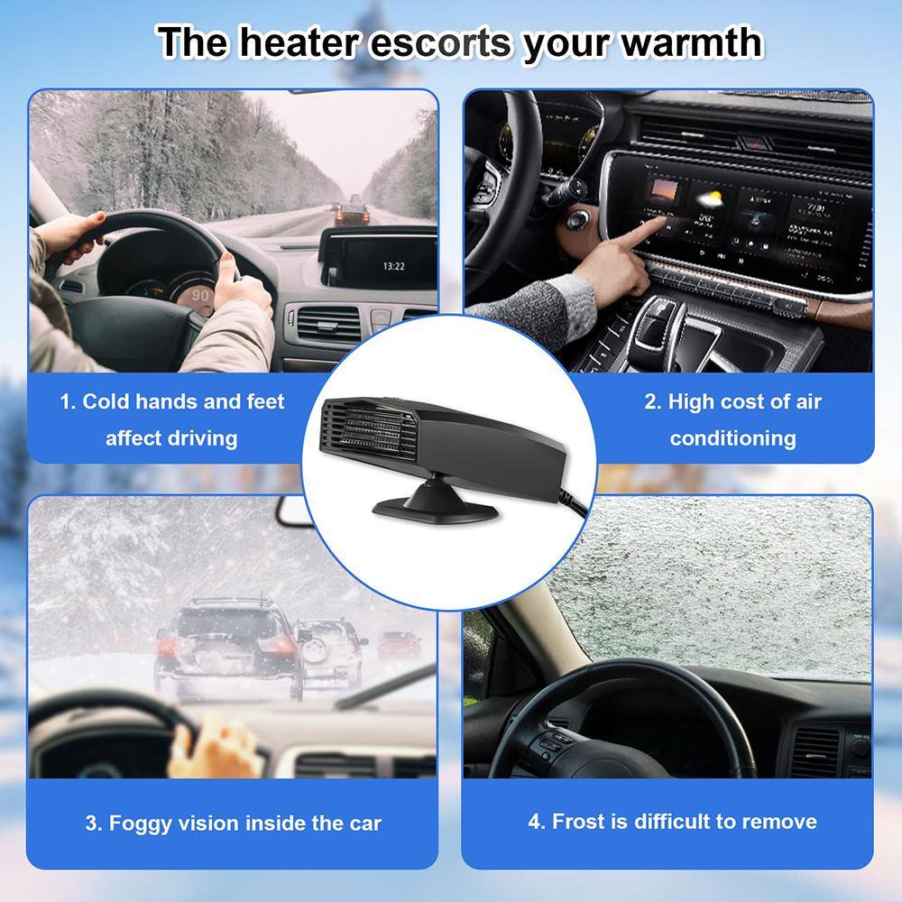 Portable Car Heater and Defroster, Car Heater That Plugs Into Cigarette Lighter