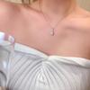 Temperament water drop zircon pendant necklace women's light luxury niche high-end design clavicle chain new neck chain