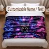 Nirvana Printed Flannel Blanket Custom Name Text Soft Warm Throw For Bedroom Holiday Gift