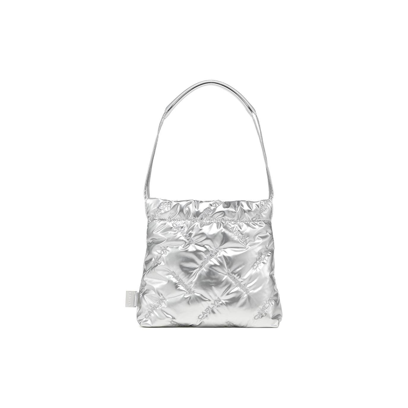 

New CARLYN PU Handbag, Shoulder Bag Women s Silver H73305010S 25.4*8.9*24.1CM