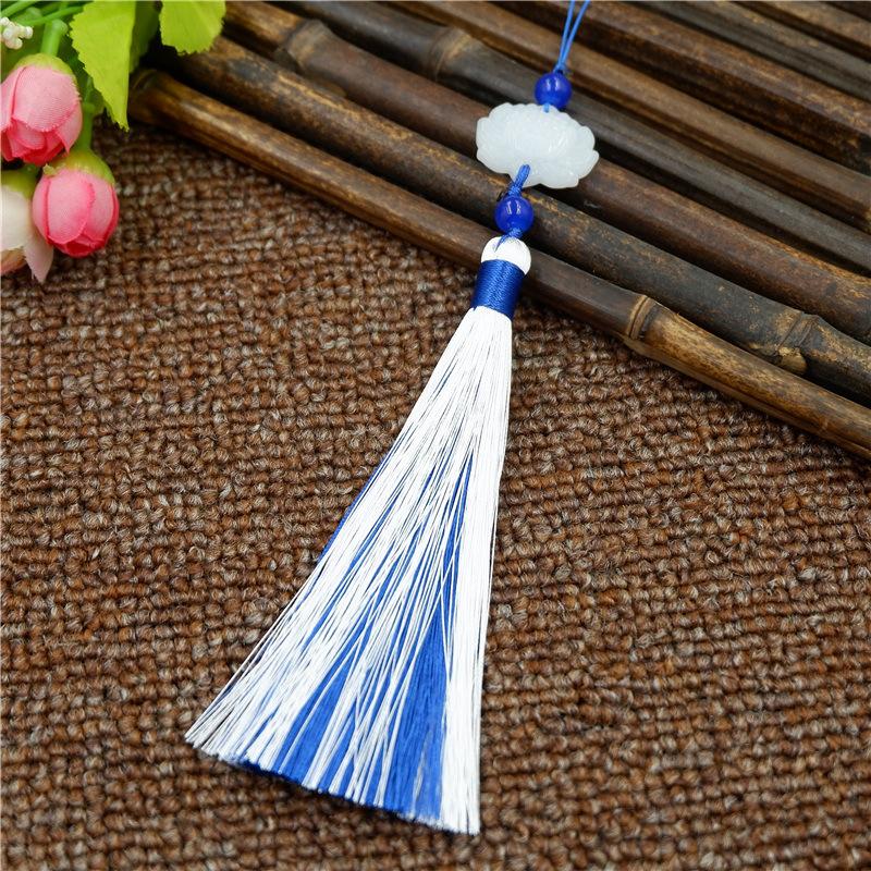 Antik Tofsig Öron i Två Färger, Kinesisk Stil Accessoar Hänge, Retro Klassiskt Fläkt Hänge, Väskhängande Smycke Hänge.