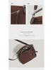 2025 Spring/Summer Women's Mini Geometric Soft Leather Pillow Shoulder Bag - Spliced Diamond Design
