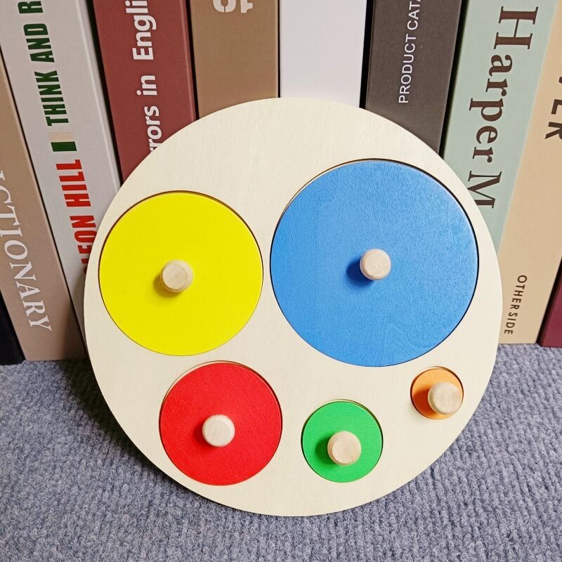 Montessori Spielzeug Holzbausteine Frühes Lernen Lernspielzeug Farbe Form Zuordnung Kinder Puzzlespielzeug Für Kinder Jungen Mädchen