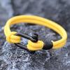 Hiphopový pánský nerezový náramek s odnímatelnou přezkou Námořnický omotaný náramek Dvouvrstvý náramek na ruku na kolo Armband Herren
