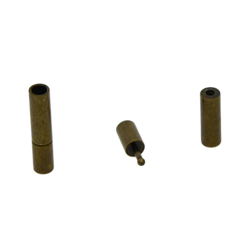 10Pcs Strong Bayonet Clasps 3mm Round PU Leather Cord Buckle Ends for Jewellery