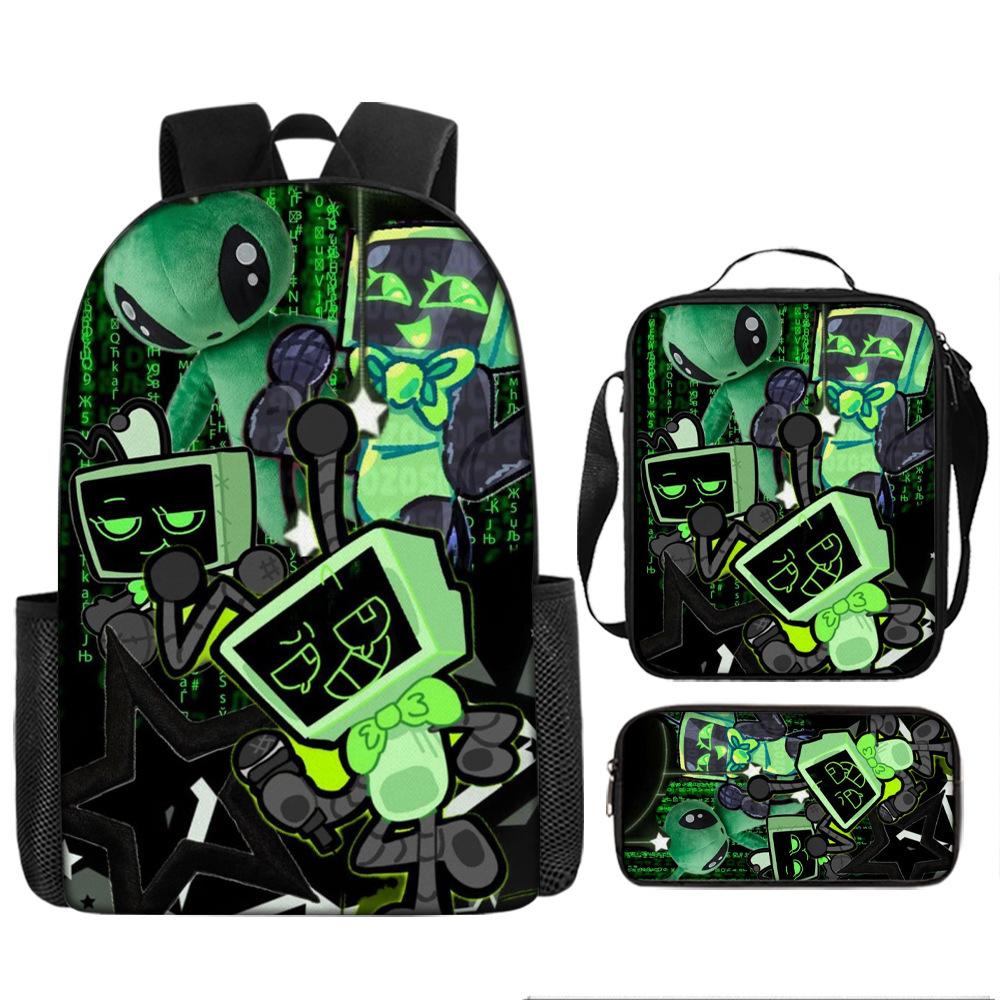 Dandy'S World Student School Bag Dandy'S World Cartoon Cute Backpack Three-Piece Set Satchel Bag Pencil Case