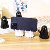 Ghost Phone Holder Cute Small Middle Finger Ghost Figurine Phone Stand Halloween Tabletop Pen Holder for Home Office Desktop Decoration