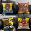 BBEOWN Cartoon Cushion Cover Pillowcase Ultra Soft Skin Friendly Fabric Cloud Like Comfort Concealed Zipper