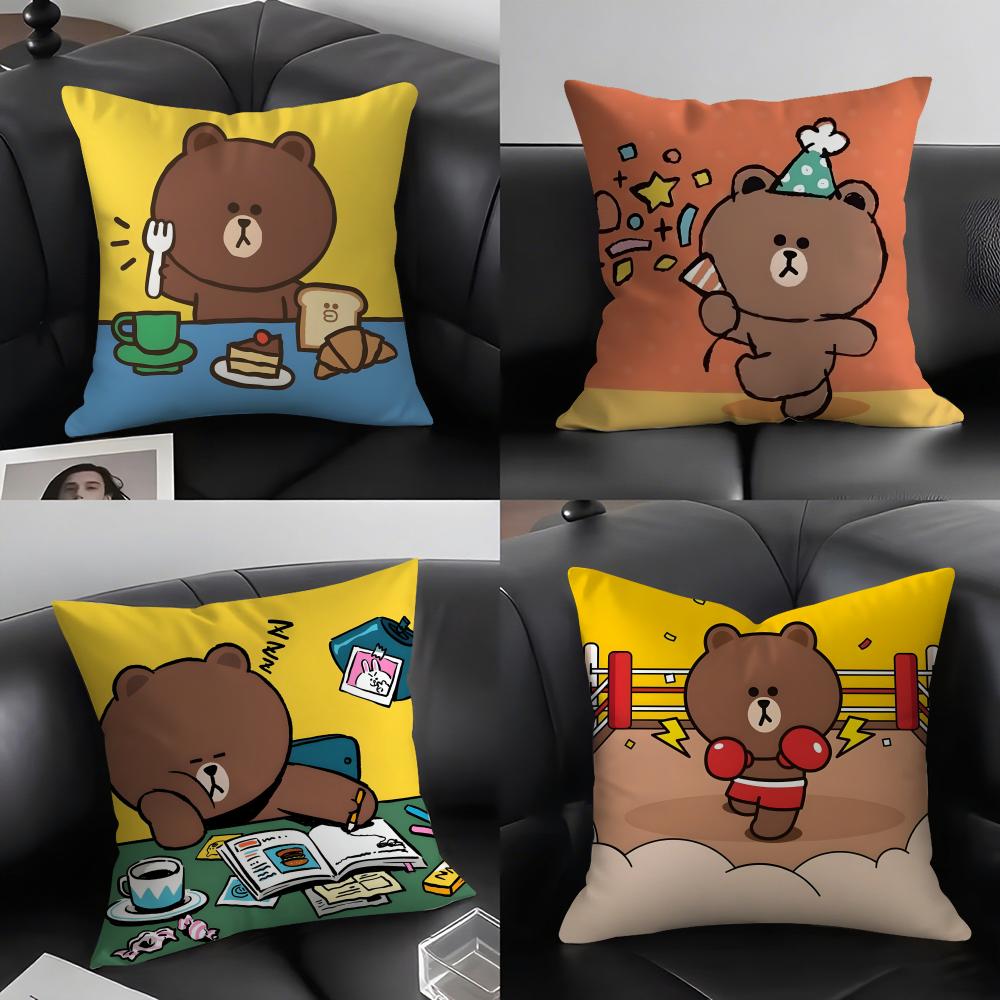 BBEOWN Cartoon Cushion Cover Pillowcase Ultra Soft Skin Friendly Fabric Cloud Like Comfort Concealed Zipper