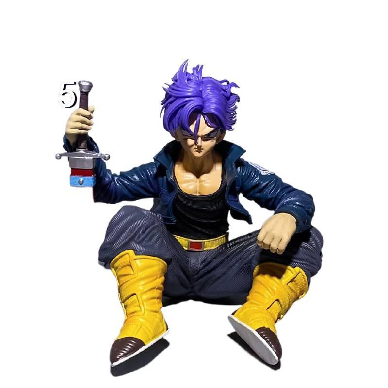 Dragon Ball, Sitting Trunks Figure, Desktop Car Car Chassis Model Ornament Saiyan Second Dimension