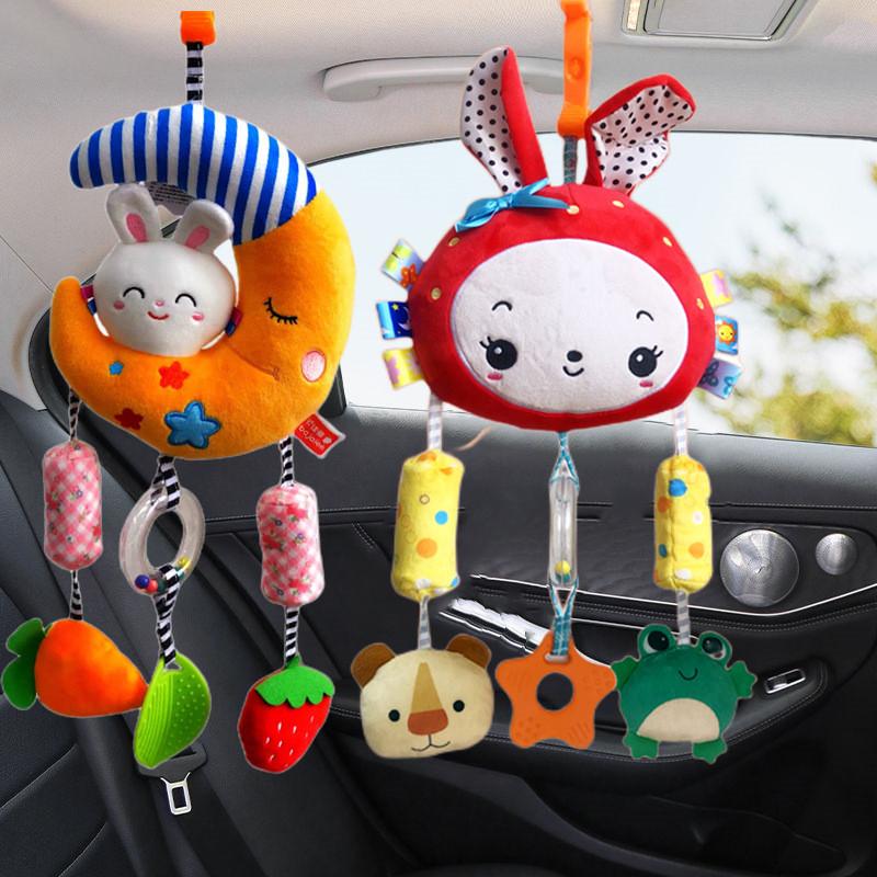 Beili Baby Stroller Plush Rattle Car Charm With Wind Chimes For Infant Comfort