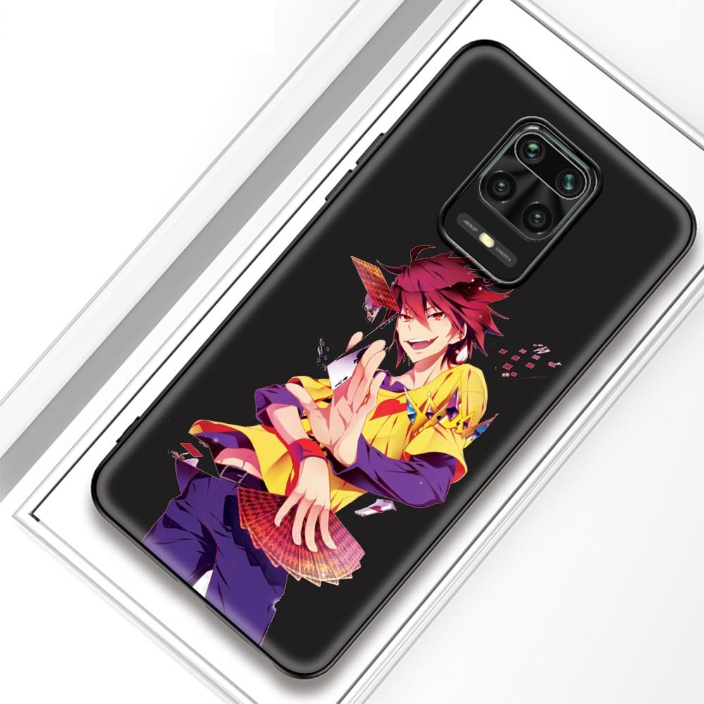 Anime NO GAME NO LIFE Pouzdro na telefon pro Xiaomi Redmi Note 8 11 10 Pro 10S 9S 9 9T 8T 9C 9A 8A 7 K40 Herní Silikonový Kryt