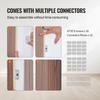 Wood Slat Acoustic Panels 8 PCS 96 X 6 Inch WPC for Modern Wall Grey Oak