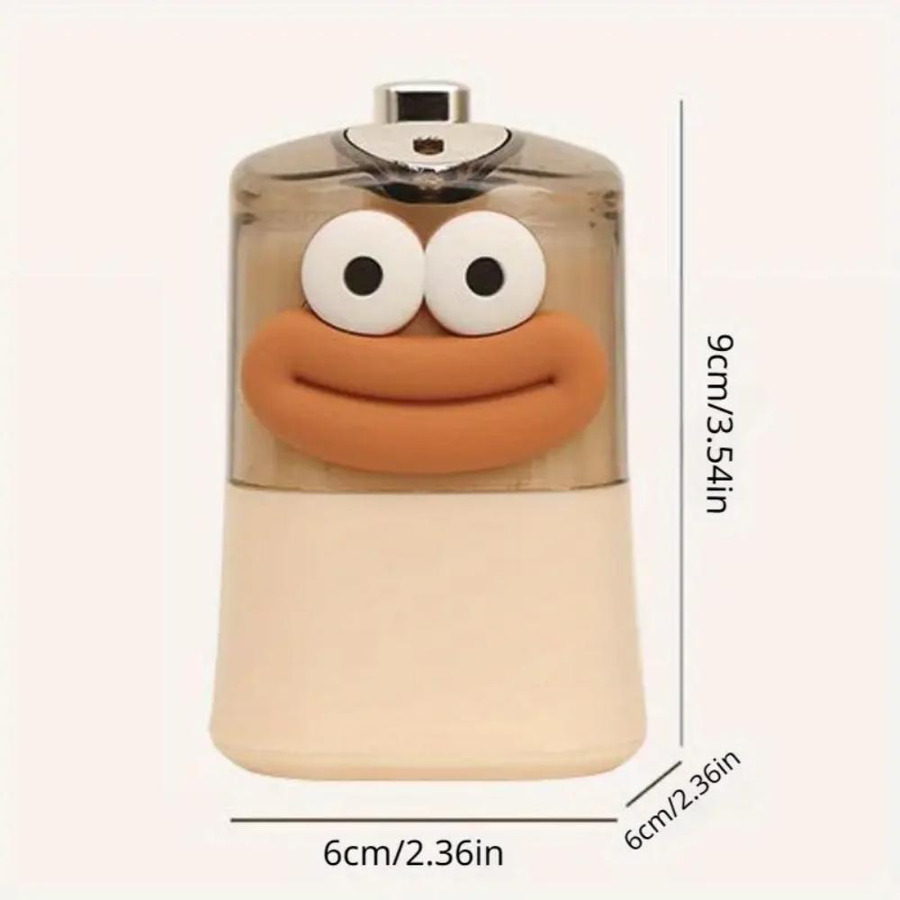 Cute automatic pop-up toothpick dispenser, pop-up automatic cute big mouth and big eye decorated novel toothpick container for k