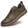 New Mens Genuine Leather Casual Shoes Italian Men Sneakers Leisure Walk Increase Male Outdoor Shoes Skateboard Vulcanized Shoes