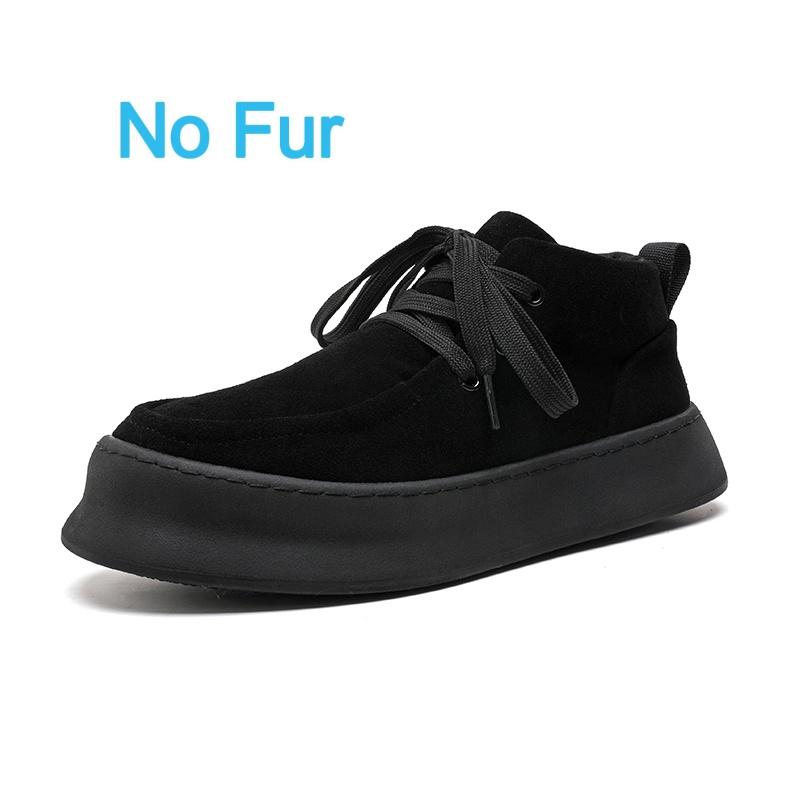 Fashion 2025 New European And American Thick Sole Men Leisure Leather Shoes Round Toe Lace Up Outdoor Shoes Genuine Leather Oxford Shoes