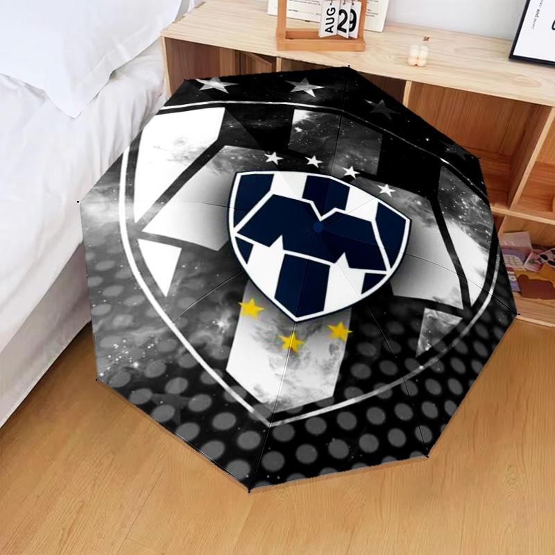 1PC C.F.Monterrey Football Crest Art Printed Umbrella Folding umbrella, automatic umbrella 8-Frame for Travel, camping Fan gifts Christmas Gifts