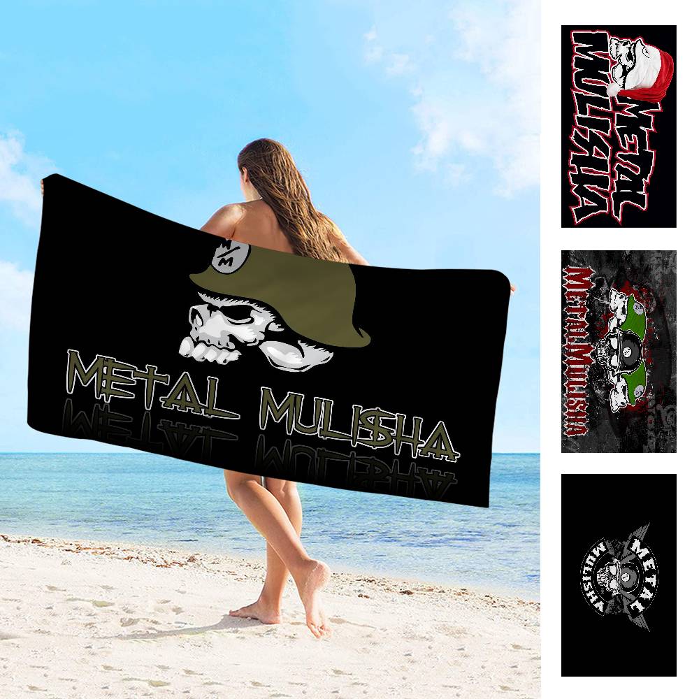 M-Metal M-Mulisha Πετσέτα Παραλίας με Εκτύπωση από Μικροΐνες Ορειβασία Γιόγκα Παραλία Κολύμπι Τρέξιμο Απορροφητική Μαλακή Πετσέτα