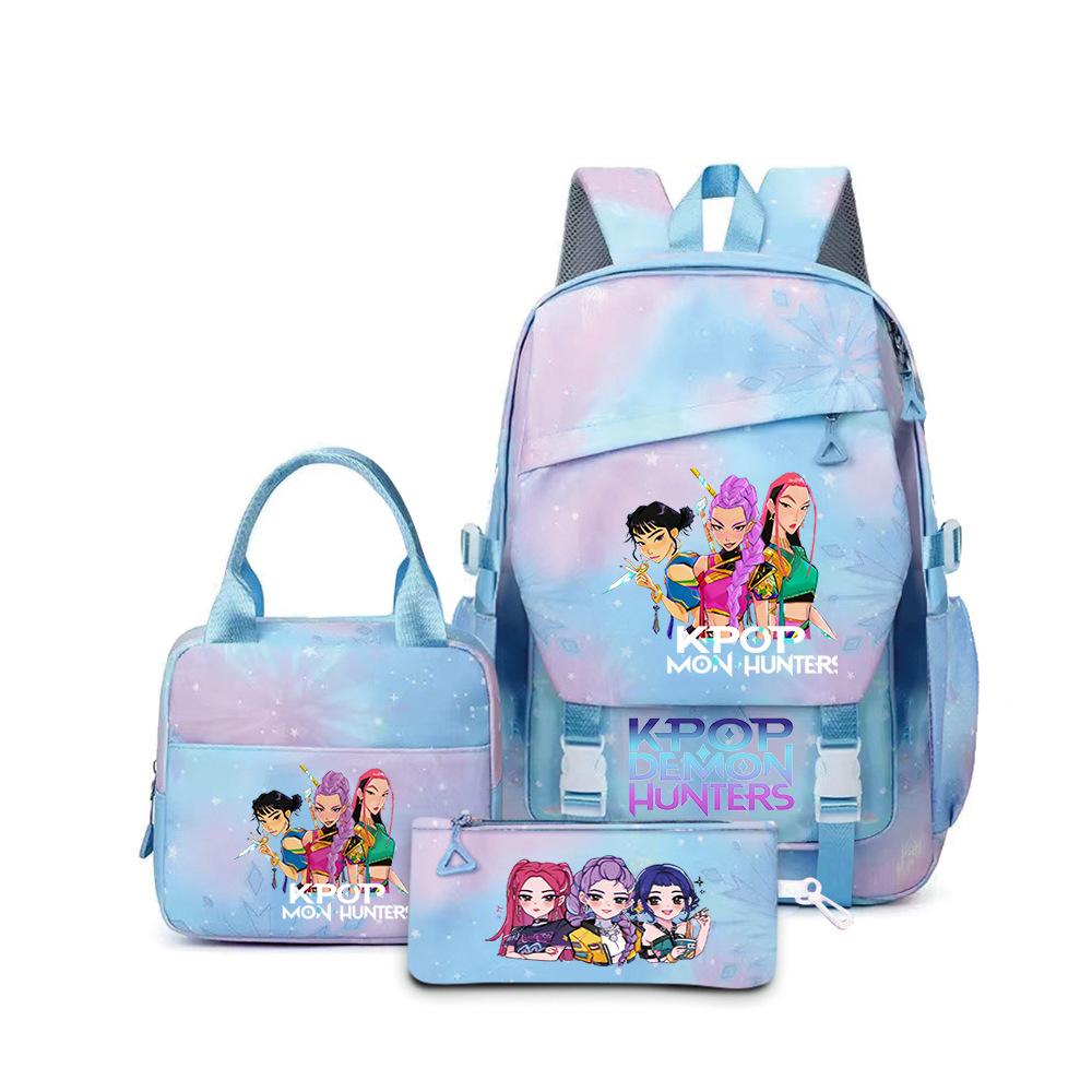 School Season Three-Piece Backpack Wind Academy Style High School Students Schoolbag Lightweight Backpack