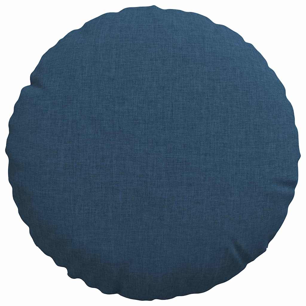 Seat Cushion 2 Pcs Blue Ø30 X 13 Cm Fabric
