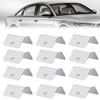 12 Stück Windabweiser Kanalclips Wind-/Regenabweiser Edelstahl Auto Fensterabweiser für Heko G3 SNED