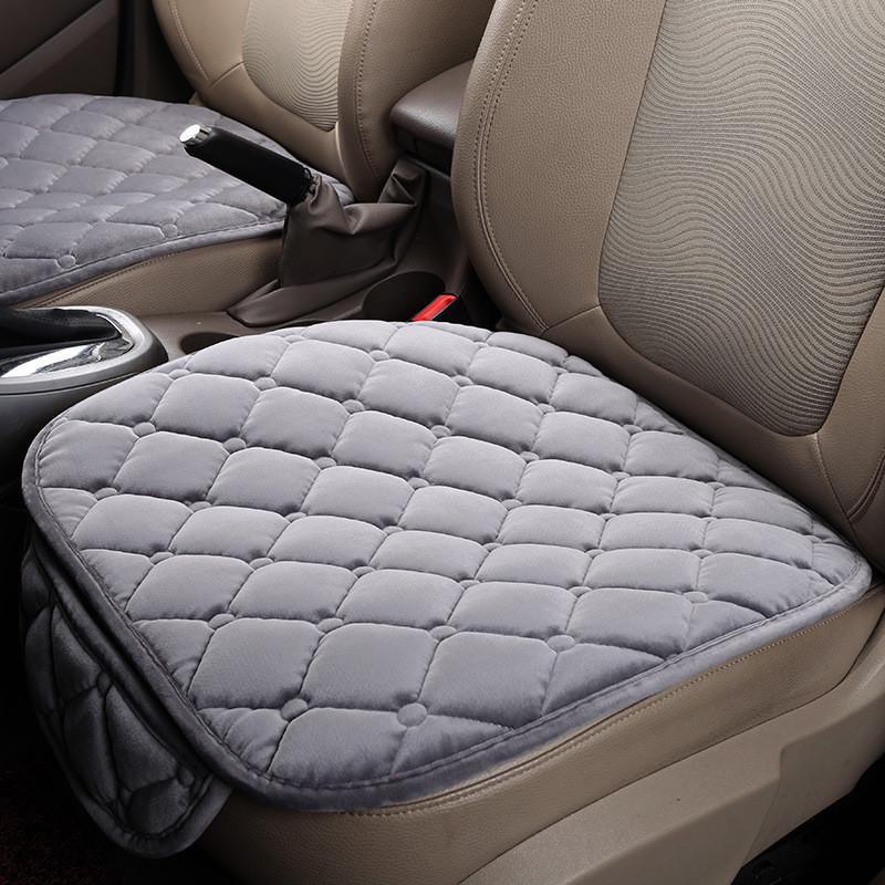 

«Уютная трехкомпонентная подушка на сиденье автомобиля для осени и зимы, седан с простым ромбовидным узором»