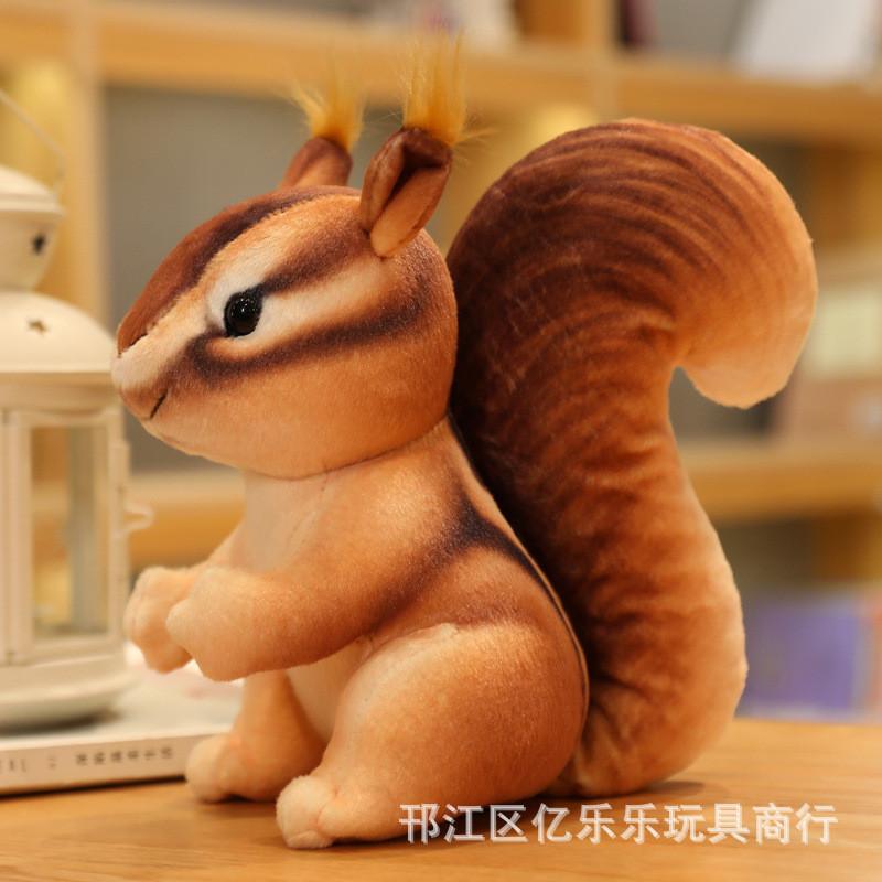 Squirrel Toy Plush Animal Stuffed Field Mouse Doll Bedroom Decoration Gift Kids