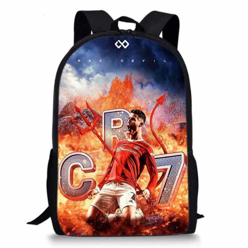 Cristiano Ronaldo Basketball Sports Backpack With Waterproof Polyester For Middle School Students