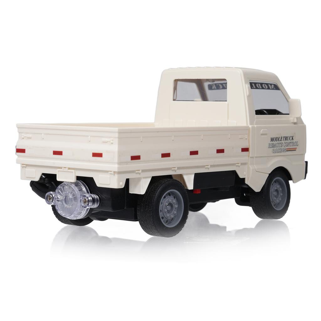Remote Control Car, Rechargeable Simulation Truck with Spray and Lights, Toy Vehicle for Boys Girls White 1 Battery