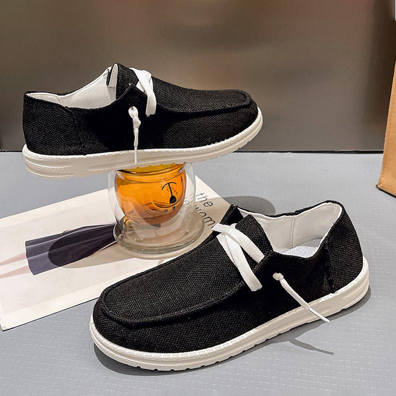 Canvas Shoes Big Size 2023 Spring and Autumn Season New Flat Bottomed Casual Comfortable Big Size Shoes