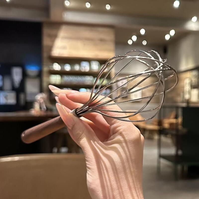 Beishuangjing Walnut and 316 Stainless Steel Whisk - 2 Pack