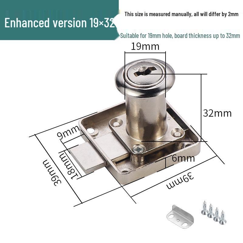 Zinc Alloy Cabinet & Drawer Cam Lock for Double Doors