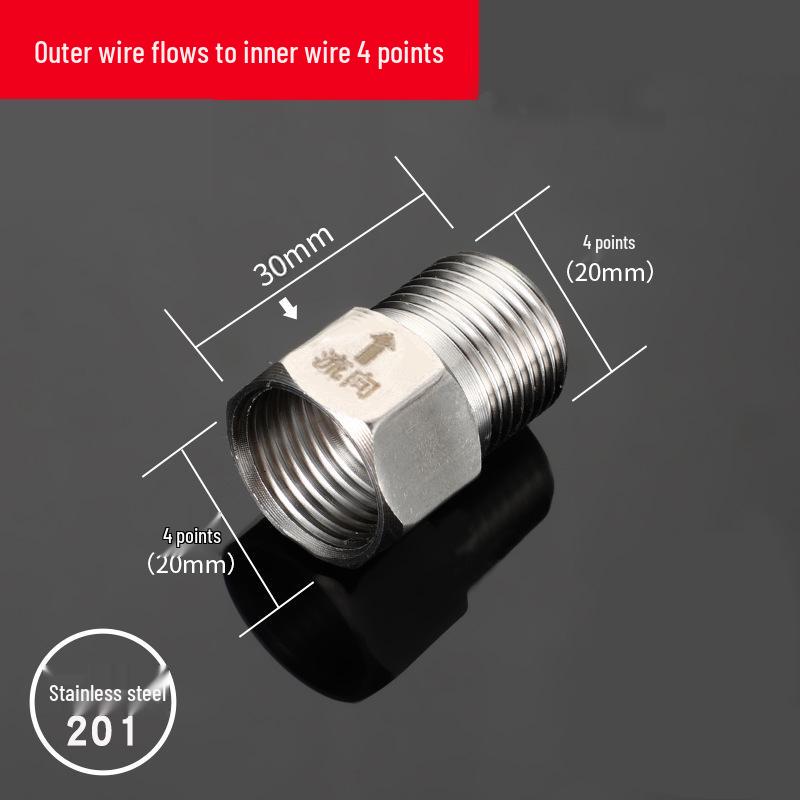 All-Copper Anti-Backflow One-Way Toilet Check Valve for Bathroom & Water Heater