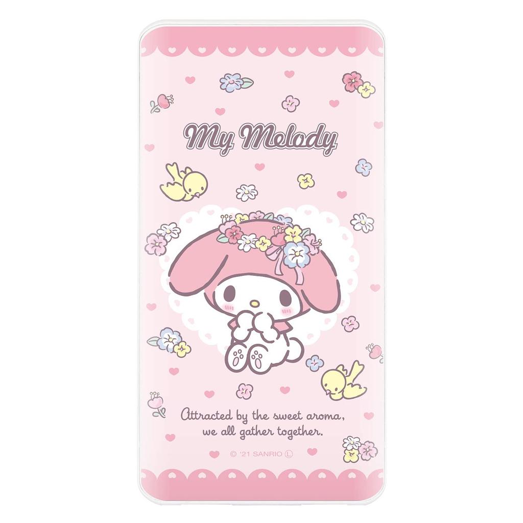 Gourmandies Sanrio Characters 4000mAh Polymer My Pink USB/USB Type-C Lithium-ion Charger, 2.1A, Melody, SANG-124MM,