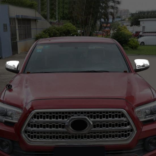 2P Side Door Mirror Covers Shell Cap Trim For Toyota Tacoma 2016- ABS Chrome