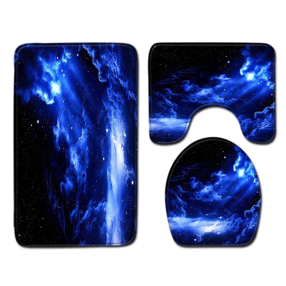 

Коврик для ванной в виде звезды, туалетный набор из трех частей 45cmx75cm