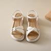 Rhinestone sandals women's new summer wear in 2025, fashion flats, foreign style with skirts, casual fashion sandals