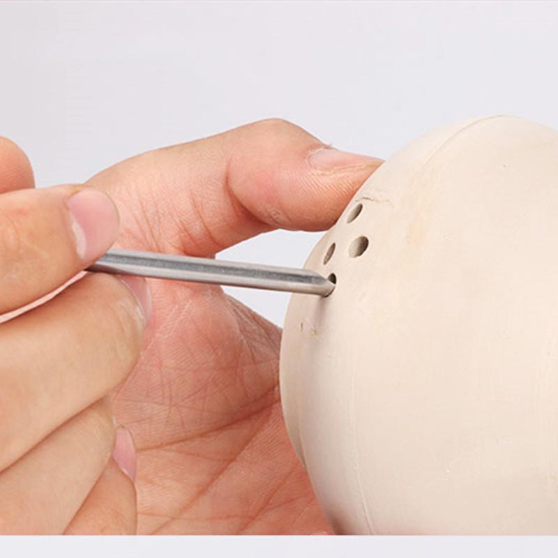 6pcs/set Pottery Punch Hole Teapot Mouth Punching Tools Full Circle Punch Drilling Purple Clay Pot Tool Stainless Steel Clay Tools