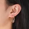 Bohemian Retro Gold Color Hollow Drop Earrings for Women Girls Crystal Zircon Fashion Jewelry Accessories