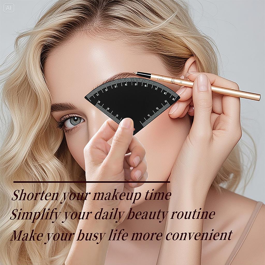 Eyebrow Ruler Set Of 2 Makeup Measuring Guide Tool For Quick Symmetrical Brow Shaping