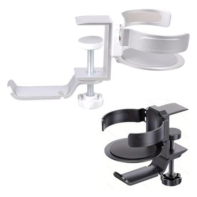 Solide Schreibtisch-Kopfhörerhalterung 360 Grad schwenkbar Headset-Aufhänger mit Becherhalter Solide Aluminiumlegierungskonstruktionen