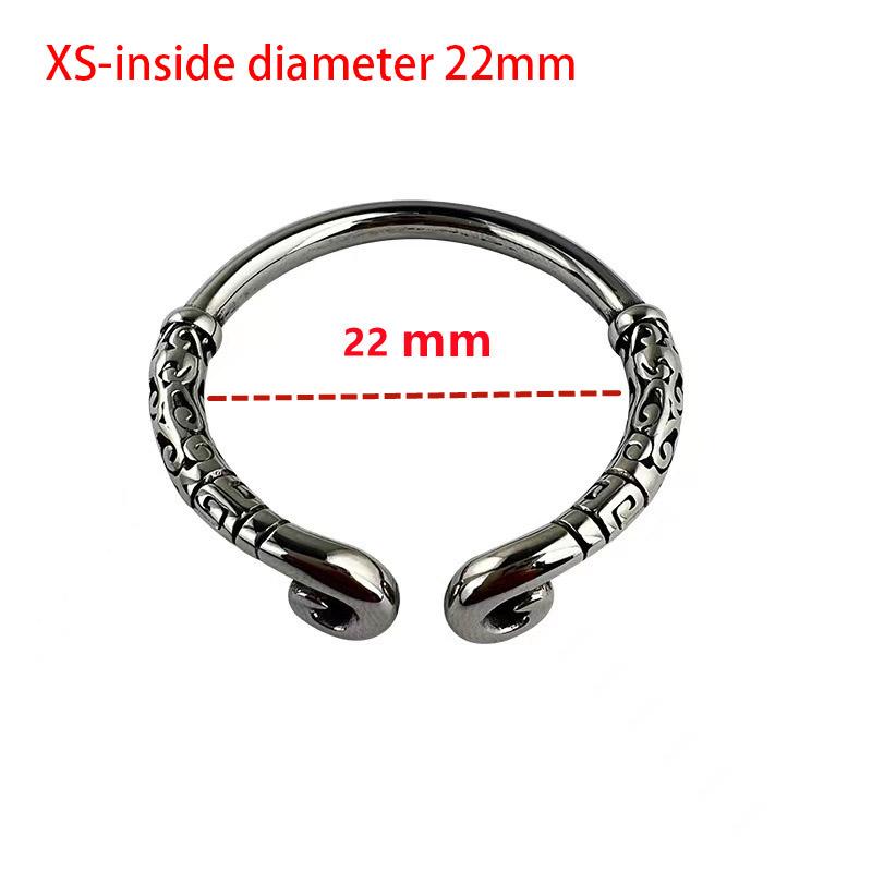 Männlicher Penisring, enger Reifen, Fluch-Verschlussring, Edelstahl, Hodensack-Rückhaltesystem für Erwachsene, Sexspielzeug