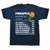Funny Upside Down Pineapple Nutrition Facts Swinger Graphic T Shirts Cotton Humor  Tee Shirt Short Sleeve Unisex Loose Clothing