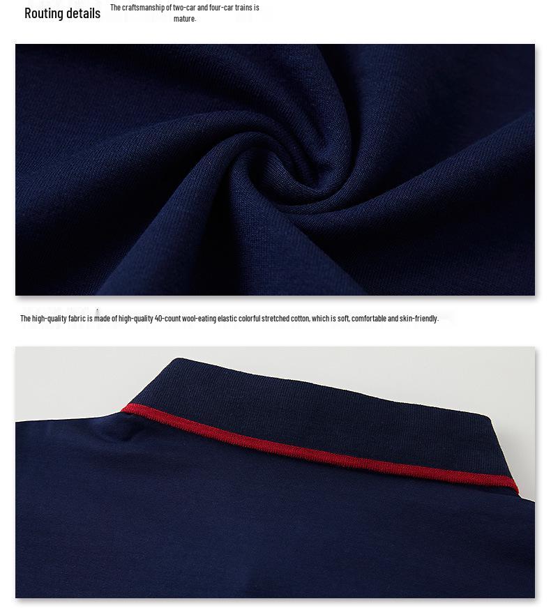 Extra Large Men's Long Sleeve Polo Shirt - Turn-Down Collar, Plus Size, Loose Fit, Business Style
