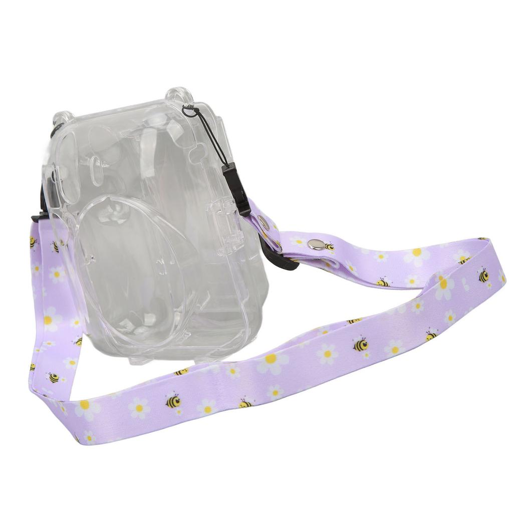 Instant Camera Case Kit Shoulder Strap Sticker Camera Case Durable Camera Protective Clear Case for Instax Mini 12