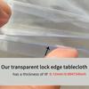Tischdecke, Dünnes Transparentes Plastik, Ölabweisende Abwischtischdecke für Esstische, Partys, Camping(Geruchlos)