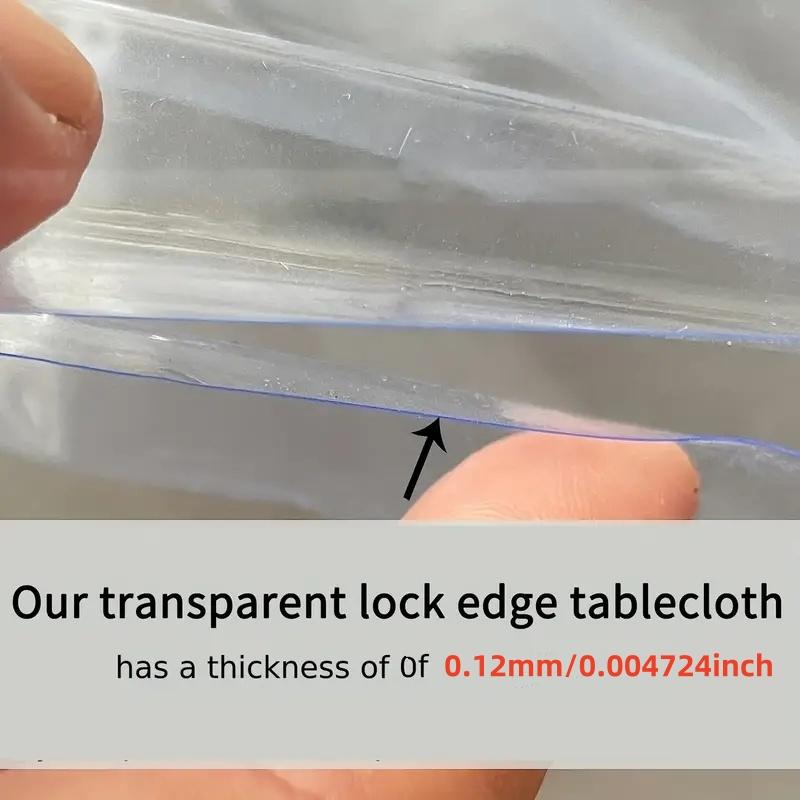 Tischdecke, Dünnes Transparentes Plastik, Ölabweisende Abwischtischdecke für Esstische, Partys, Camping(Geruchlos)