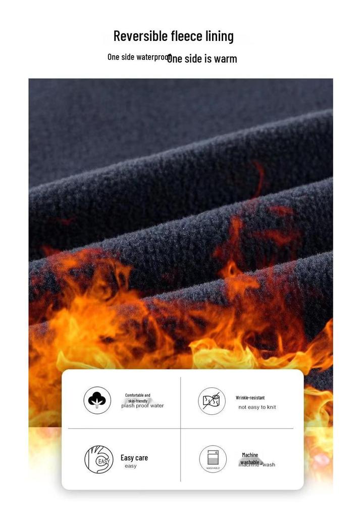 Wasserdichte Fleeceweste für Herren - Beidseitig, Dick, Mehrere Taschen, Outdoor-Gilet